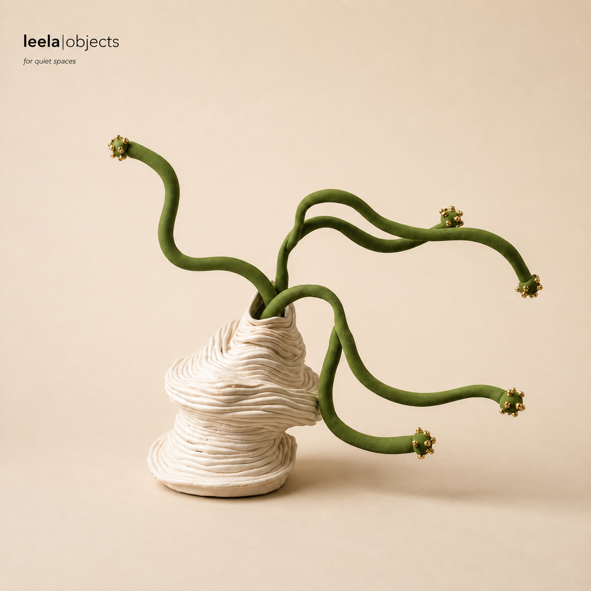 Sculptural Botanical Vessel Object