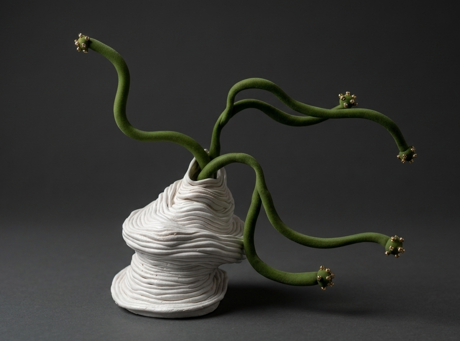 Sculptural Botanical Vessel Object