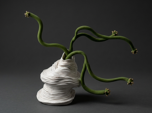 Sculptural Botanical Vessel Object